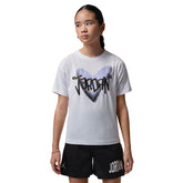 T-Shirt Ragazzo Nike Jordan Heart Sketch Bianco | NonSoloSport