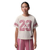 T-Shirt Ragazza Jordan Floral Lace Beige Rosa | NonSoloSport