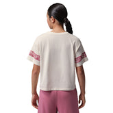 T-Shirt Ragazza Jordan Floral Lace Beige Rosa | NonSoloSport