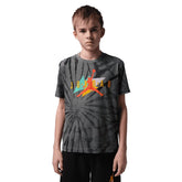 T-Shirt Ragazzo Jordan Geo Tie Dye Grigio | NonSoloSport