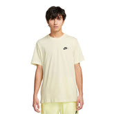 T-Shirt Uomo Nike Cotone Small Logo - Nsw Club Bianco Crema | NonSoloSport