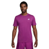 T-Shirt Uomo Cotone Small Logo - Nsw Club Viola | NonSoloSport