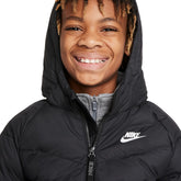 Nike Giubbetto Full Zip Cappuccio Bmabino Nero | NonSoloSport