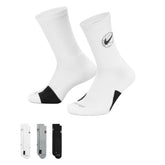 Nike Calze Everyday Crew 3 Pack Bianco Grigio Nero | NonSoloSport
