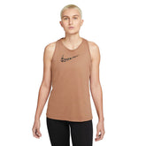 Nike Canotta One Swoosh Leo Donna Marrone | NonSoloSport