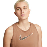 Nike Canotta One Swoosh Leo Donna Marrone | NonSoloSport