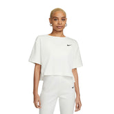 Nike T-Shirt Crop Jersey Donna Bianco | NonSoloSport