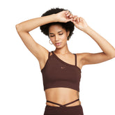 Nike Crop Top Assimmetrico Donna Marrone | NonSoloSport