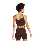 Nike Crop Top Assimmetrico Donna Marrone | NonSoloSport