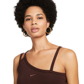Nike Crop Top Assimmetrico Donna Marrone | NonSoloSport