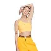 Nike Crop Top Assimmetrico Donna Giallo | NonSoloSport