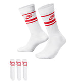 Calze Nike Sportswear Dri-FIT Everyday Essential Bianco Rosso | NonSoloSport