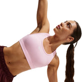 Bra Donna Nike Swoosh Sostegno Medio Rosa | NonSoloSport