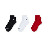 Calze Nike Jordan Ankle 3 Pack Nero Bianco Rosso | NonSoloSport