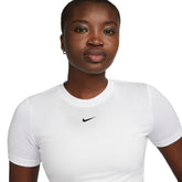 T-Shirt Donna Nike Crop Essentials Bianco | NonSoloSport