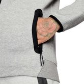 Felpa Uomo Tech Fleece Full Zip Cappuccio Grigio | NonSoloSport