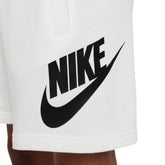 Shorts Ragazzo Nike Sportswear Club Fleece Bianco Nero | NonSoloSport