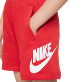 Shorts Ragazzo Nike Sportswear Club Fleece Rosso Bianco | NonSoloSport