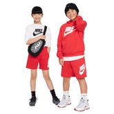 Shorts Ragazzo Nike Sportswear Club Fleece Rosso Bianco | NonSoloSport