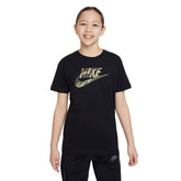 Nike T-Shirt Club Seasonal Camo Bambino Nero | NonSoloSport