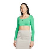 Nike T-Shirt Crop Donna Verde | NonSoloSport