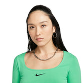 Nike T-Shirt Crop Donna Verde | NonSoloSport