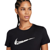 Nike T-Shirt One Swoosh Donna Nero | NonSoloSport