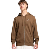 Felpa Uomo Nike Club Marrone Bianco | NonSoloSport