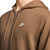Felpa Uomo Nike Club Marrone Bianco | NonSoloSport