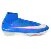 Scarpa da Calcio Uomo Nike Mercurial Superfly 10 Elite Terreni Compatti Blu Bianco Rosa | NonSoloSport