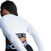 Maglia Donna Nike Pro Dri-FIT Bianco Nero | NonSoloSport