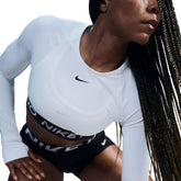Maglia Donna Nike Pro Dri-FIT Bianco Nero | NonSoloSport
