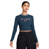 Nike Maglia Crop Sportswear Donna Blu | NonSoloSport