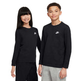 T-Shirt Manica Lunga Bambino Nike Sportswear Nero | NonSoloSport