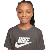 T-Shirt Ragazzo Nike Sportswear Marrone Bianco | NonSoloSport