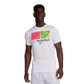 T-Shirt Uomo Nike Basket Dri-FIT Bianco | NonSoloSport