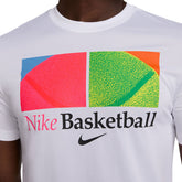 T-Shirt Uomo Nike Basket Dri-FIT Bianco | NonSoloSport
