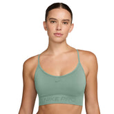 Bra Donna Nike Pro Seamless Sostegno Leggero Verde | NonSoloSport