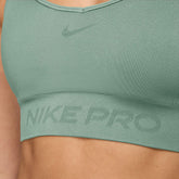 Bra Donna Nike Pro Seamless Sostegno Leggero Verde | NonSoloSport