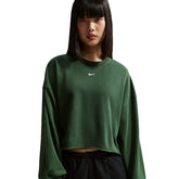 Maglia Donna Nike Sportswear Chill Terry Verde | NonSoloSport