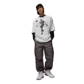 T-Shirt Uomo Nike Jordan Brooklyn Grigio Nero | NonSoloSport