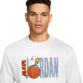 T-Shirt Uomo Nike Jordan Cartoon Graphic Bianco | NonSoloSport