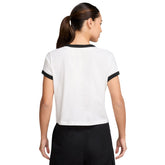 T-shirt Donna Nike Ringer Tee Bianco Nero | NonSoloSport