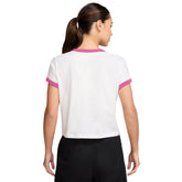 T-shirt Donna Nike Ringer Tee Bianco Rosa | NonSoloSport