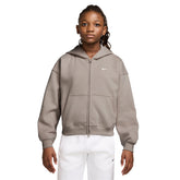 Felpa Ragazzo Nike Sportswear Studio Fleece Beige Bianco | NonSoloSport