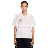 T-Shirt Donna Nike Sportswear Striped Bianco Rosa | NonSoloSport