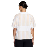 T-Shirt Donna Nike Sportswear Striped Bianco Rosa | NonSoloSport