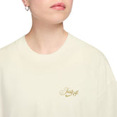 T-Shirt Donna Nike Logo Script Beige | NonSoloSport