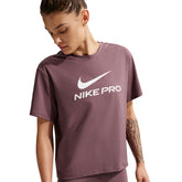 T-Shirt Donna Nike Pro Dri-FIT Viola | NonSoloSport