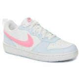 Sneakers Ragazzo Nike Court Borough Low Essential+ Bianco Azzurro Rosa | NonSoloSport